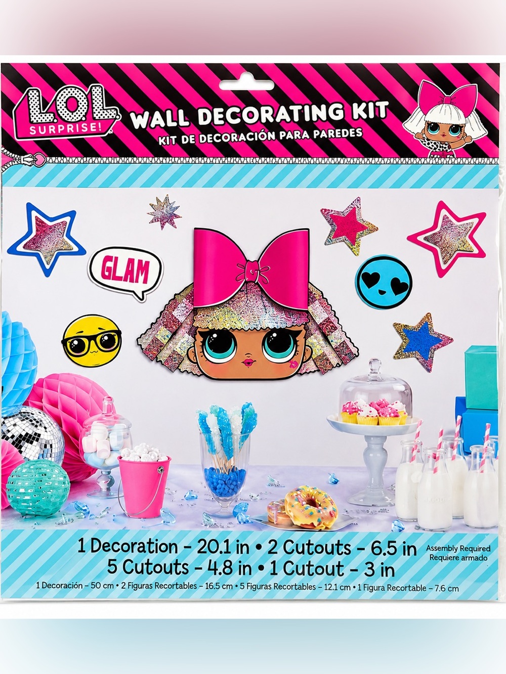 LOL Surprise Together 4 Eva! Wall Glitter Decorating Birthday Kit